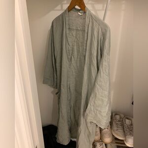 H&M washed linen robe size S/M